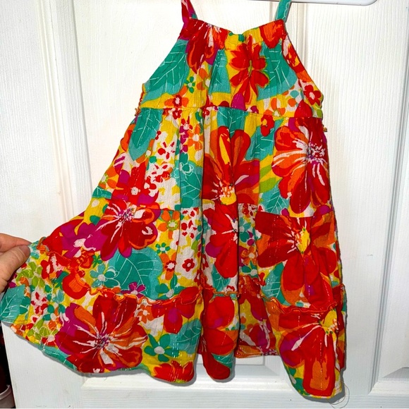 Young land Floral Orange Dress - 3 - Picture 5 of 5